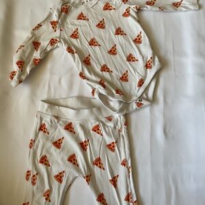 Monica +andy Pizza Print Kids Pajamas set